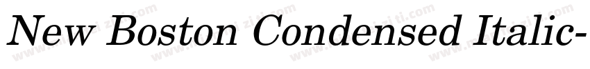 New Boston Condensed Italic字体转换